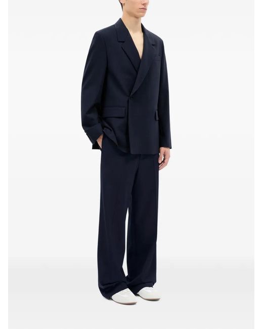 MSGM Blue Notched-Lapel Single-Breasted Blazer for men