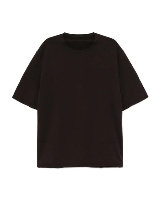 DEVOA Black Cotton T-Shirt for men