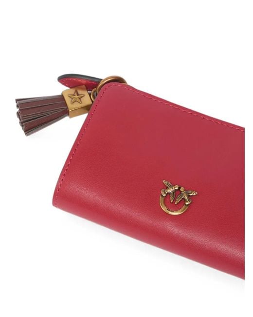 Pinko Red Love Birds Tassel Wallet