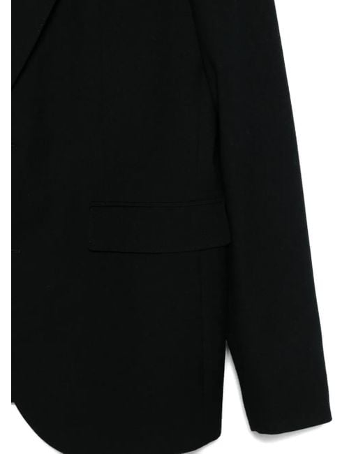 Givenchy Black Single-Breasted Wool Blazer for men
