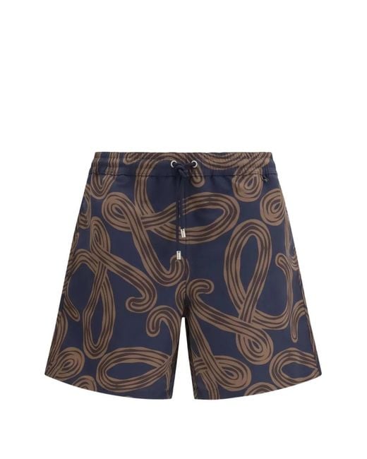 Loewe Blue X Paula's Ibiza Anagram-Print Swim Shorts for men