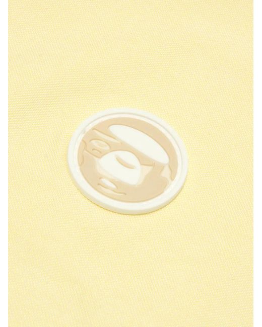 Aape By A Bathing Ape Yellow Embroidery Shirt for men