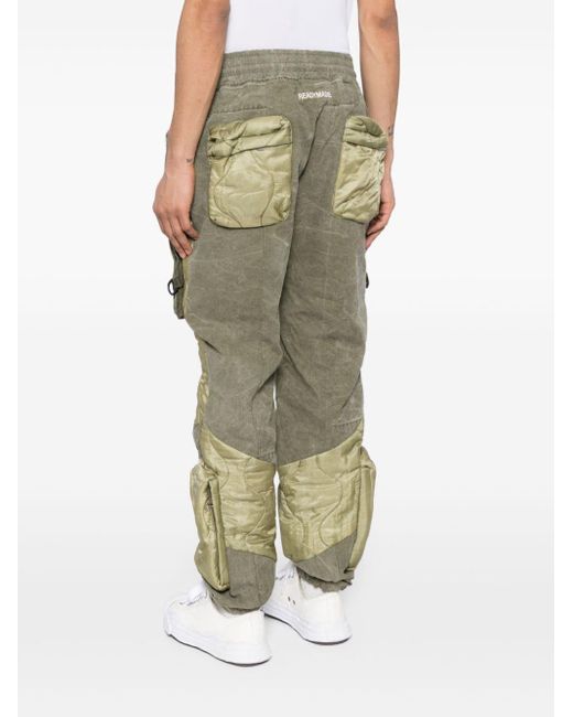 READYMADE Green Padded Cargo Trousers for men
