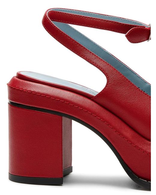 LILI CURIA Red Nico Platform Heel Mules