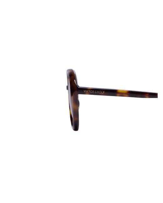 Viktor & Rolf Purple Pilot-Frame Sunglasses