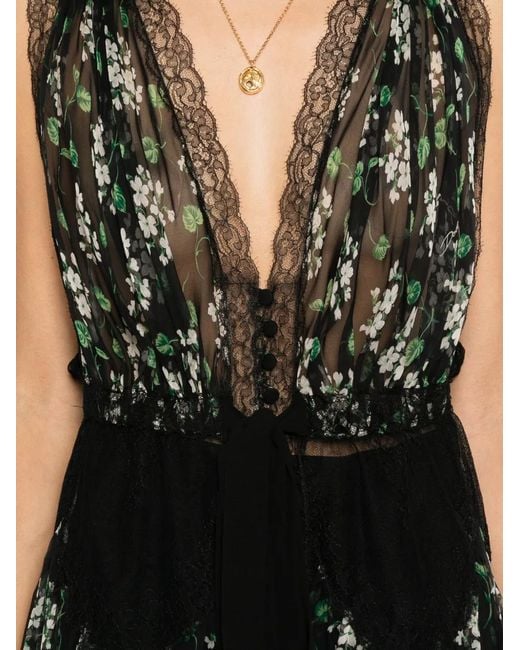 Dolce & Gabbana White Maxi Floral-Print Dress
