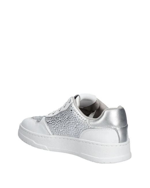 Liu Jo White Embellished Sneakers