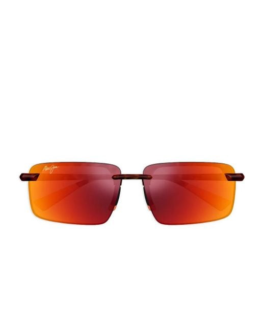 Maui Jim Red Laulima Sonnenbrille Mit Eckigem Gestell