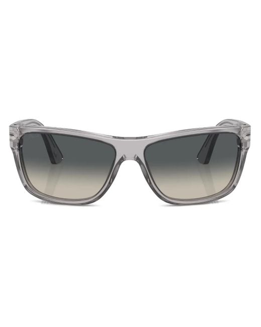 Persol Gray Brille Mit Eckigem Gestell