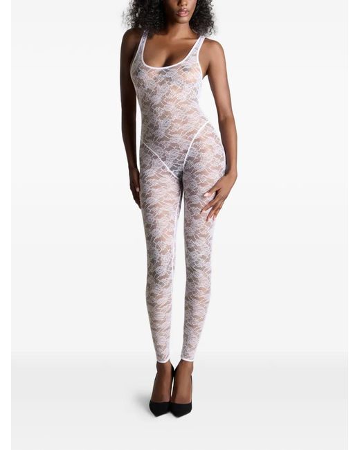 Maison Close White Flashback Backless Jumpsuit