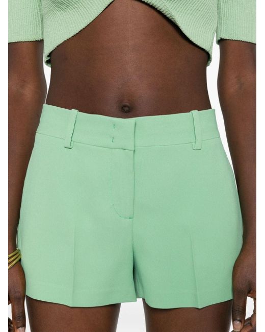 Pantalones cortos de crepé de talle alto Ermanno Scervino de color Green