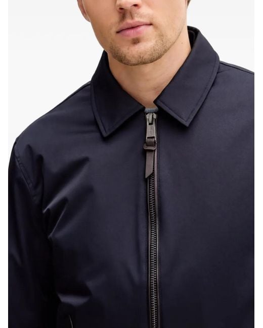 Guess Blue Zip-Up Shirt Jacket for men