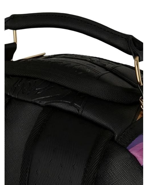 Sprayground Black X Flo Rida The Hit Maker Logo-Patch Backpack for men