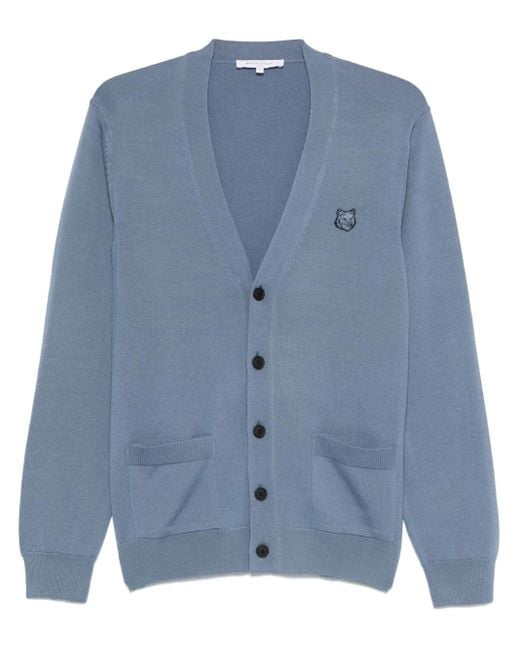 メンズ Maison Kitsuné Bold Fox Head カーディガン Blue