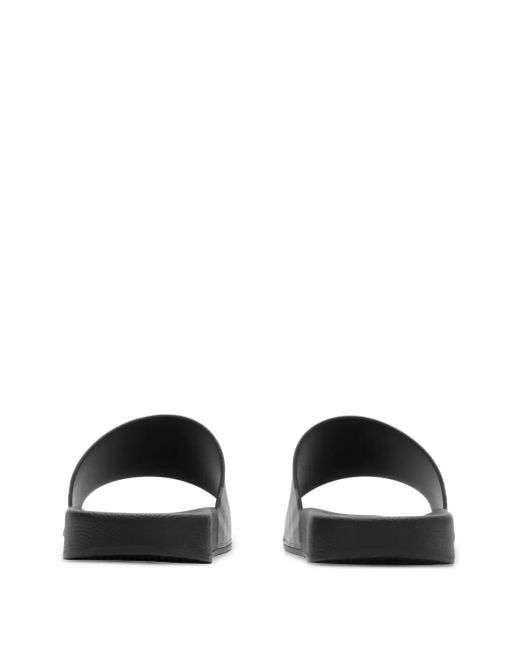 Burberry Green Checked Slides for men