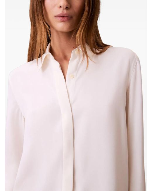 Calvin Klein White Satin Shirt