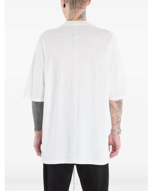 Rick Owens White Jumbo Ss Cotton T-Shirt for men