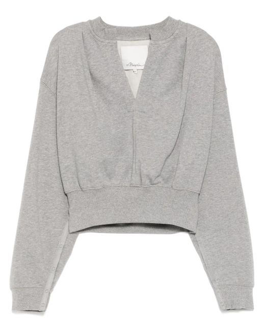 3.1 Phillip Lim クロップド スウェットシャツ Gray