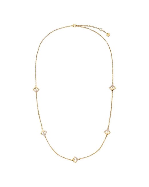 Fendi White Collier À Ornements En Cristal