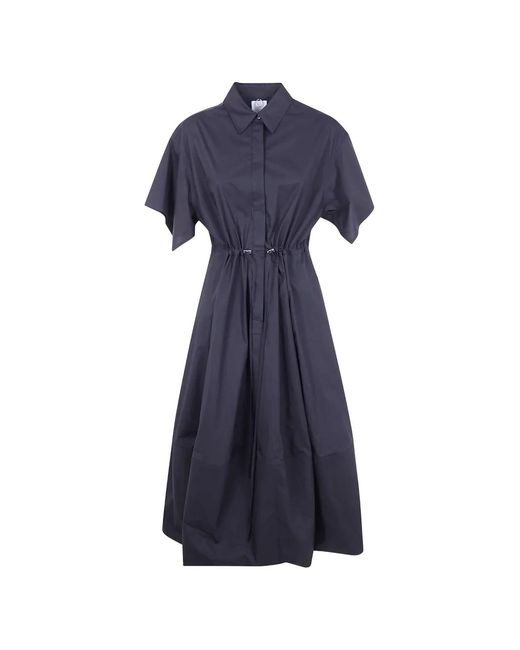 Mantu Blue Drawstring Shirt Dress