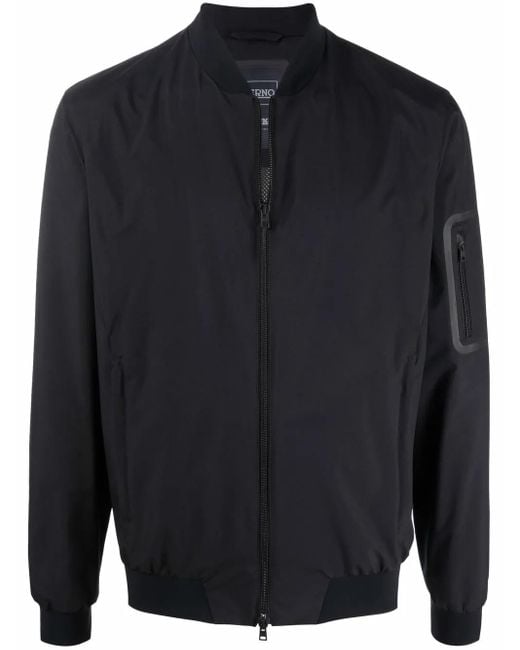 Herno Blue Zip-Pocket Bomber Jacket for men