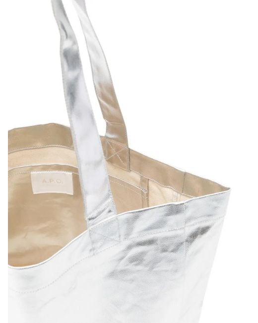 A.P.C. White Tote Bags