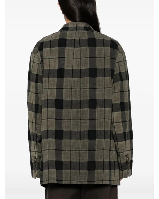 Ziggy Chen Black Check Pattern Blazer for men
