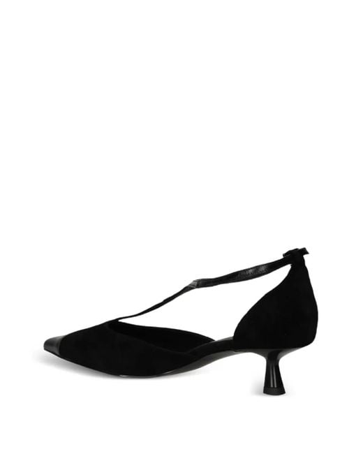 Bibi Lou Black 40Mm Canna T-Strap Pointed Pumps