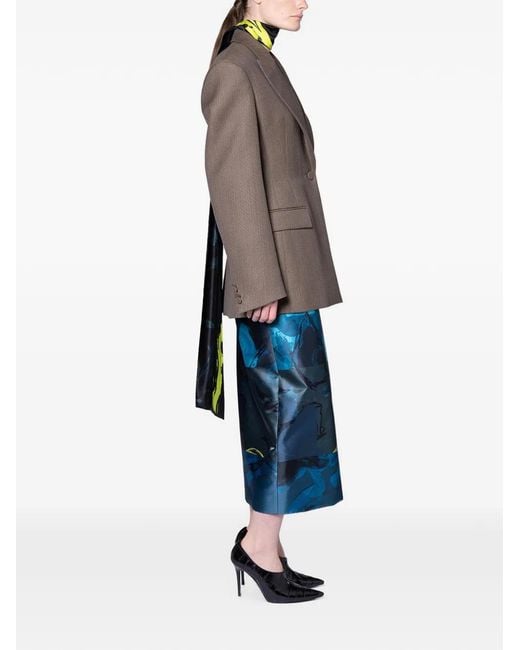 Roksanda Blue Irma Abstract-Print Midi Skirt