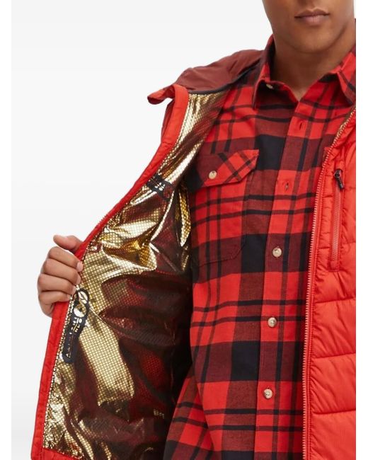 Columbia Red Labyrinth Loop Ii Hooded Chevron-Quilted Jacket for men