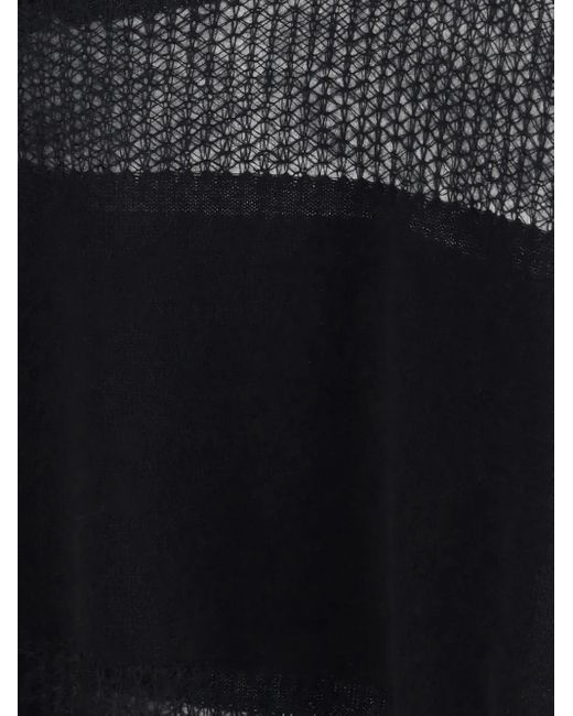 Fabiana Filippi メッシュインサート セーター Black