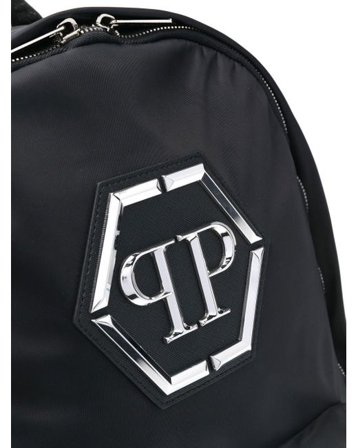 Mens Bags Backpacks Philipp Plein Logo-print Backpack in Black for Men 