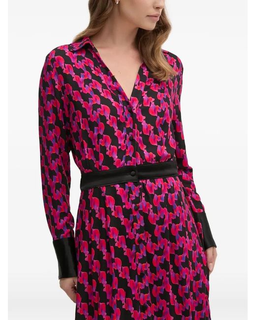 La Petite Francaise Redoutable Long-Sleeve Printed Midi Dress