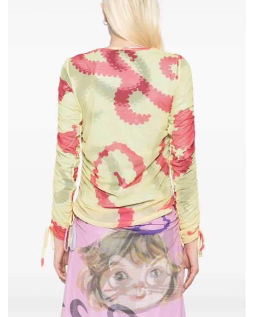 Chopova Lowena Sam Cat Ballast Top Met Lange Mouwen in het Metallic