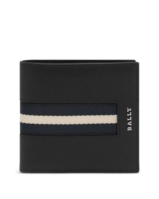 Bally Black Ribbon Leather Card Holder for men