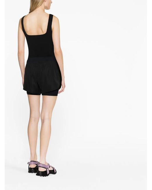 Jil Sander Black Layered Shorts