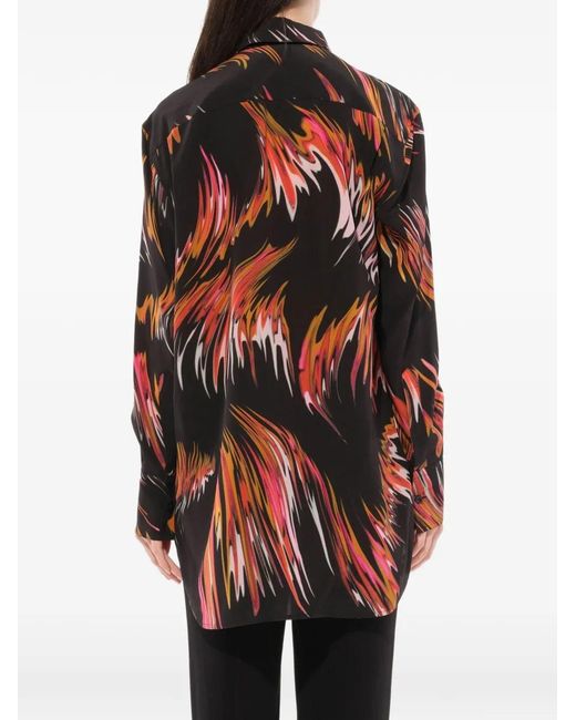 Givenchy Red Graphic-Print Button-Down Shirt
