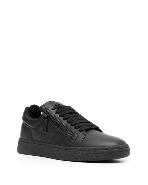 Giuseppe Zanotti Black Gz94 Double-Zip Low-Top Sneakers for men