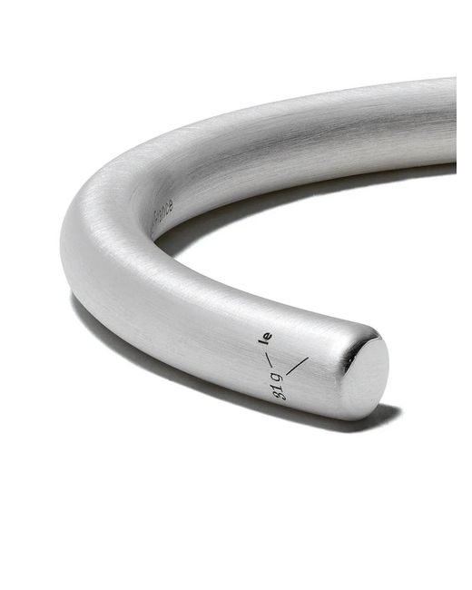 Le Gramme White Brushed Bangle Bracelet