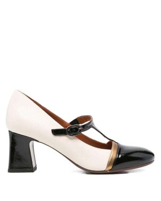 Chie Mihara Metallic 70Mm T-Bar Block-Heel Pumps