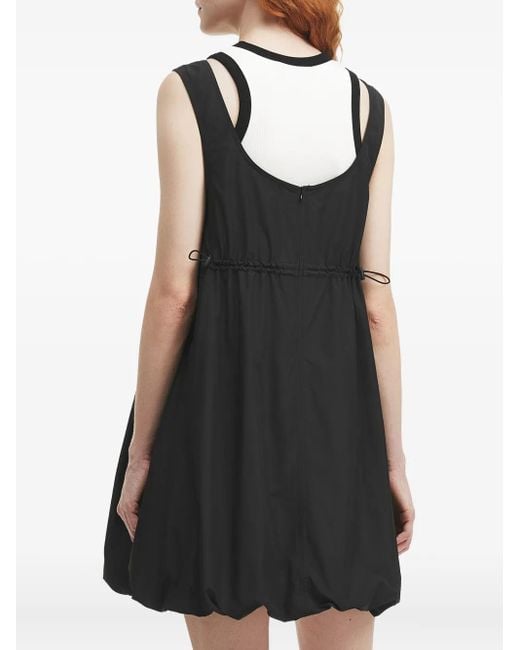 Mini Cream レイヤード ミニドレス Black