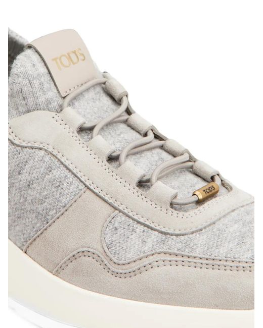Tod's White Baskets Dot En Maille