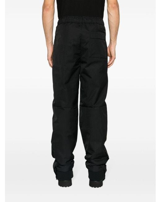 Pantalones de esquí rectos con parche del logo Fendi de hombre de color Black