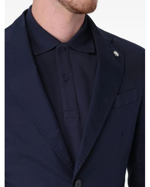 Manuel Ritz Blue Two-Button Patch-Pocket Suit for men