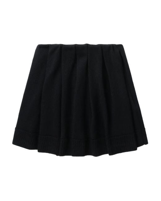 [LOW CLASSIC] / ☆ 25SS PLEATED KNIT MINI SKIRT / BLACK Low Classic Pleated Knitted Mini Skirt in Black | Lyst