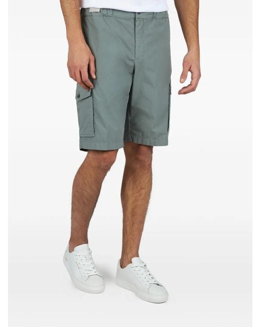Paul & Shark Blue Cotton Cargo Shorts for men