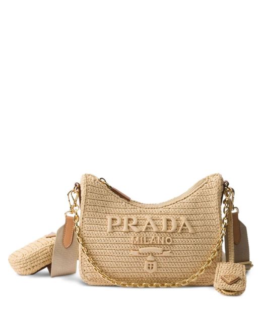 Prada Natural Re-Edition 2005 Crochet Bag