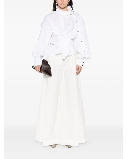 A.W.A.K.E. MODE White Twist-Detail Top