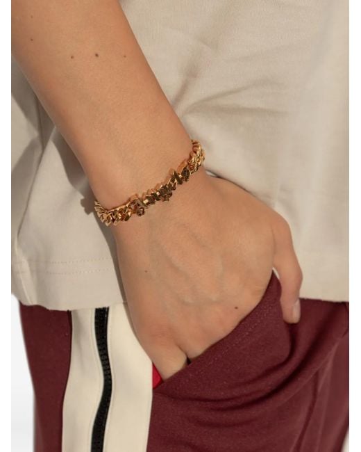 Palm Angels Metallic Logo Chain Bracelet