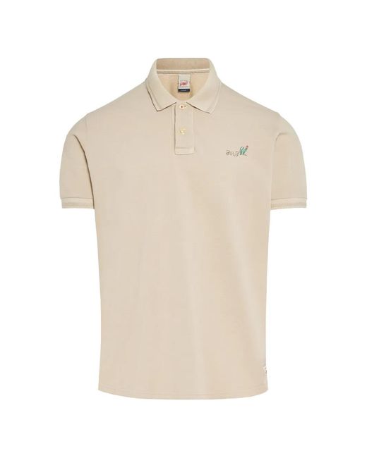 Bob Natural Logo-Print Piqué Polo Shirt for men